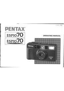 Pentax Espio 70 manual. Camera Instructions.